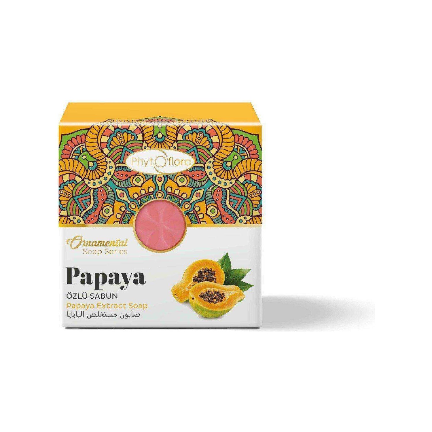 Phytoflora Papaya Özlü Sabun Kese ve Sabunluk Hediyeli