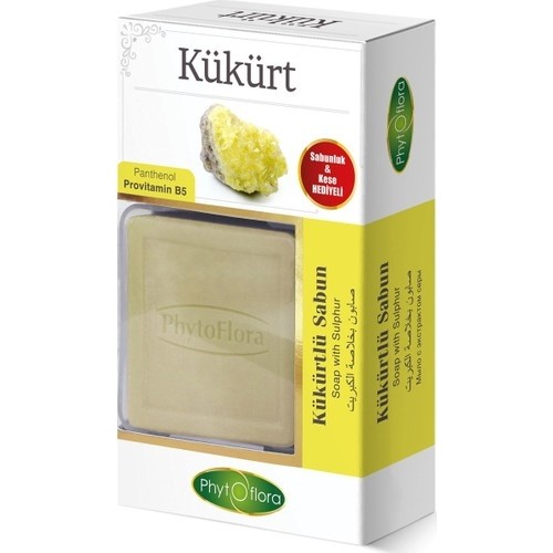 Phytoflora Kükürtlü Sabun Kese ve Sabunluk Hediyeli