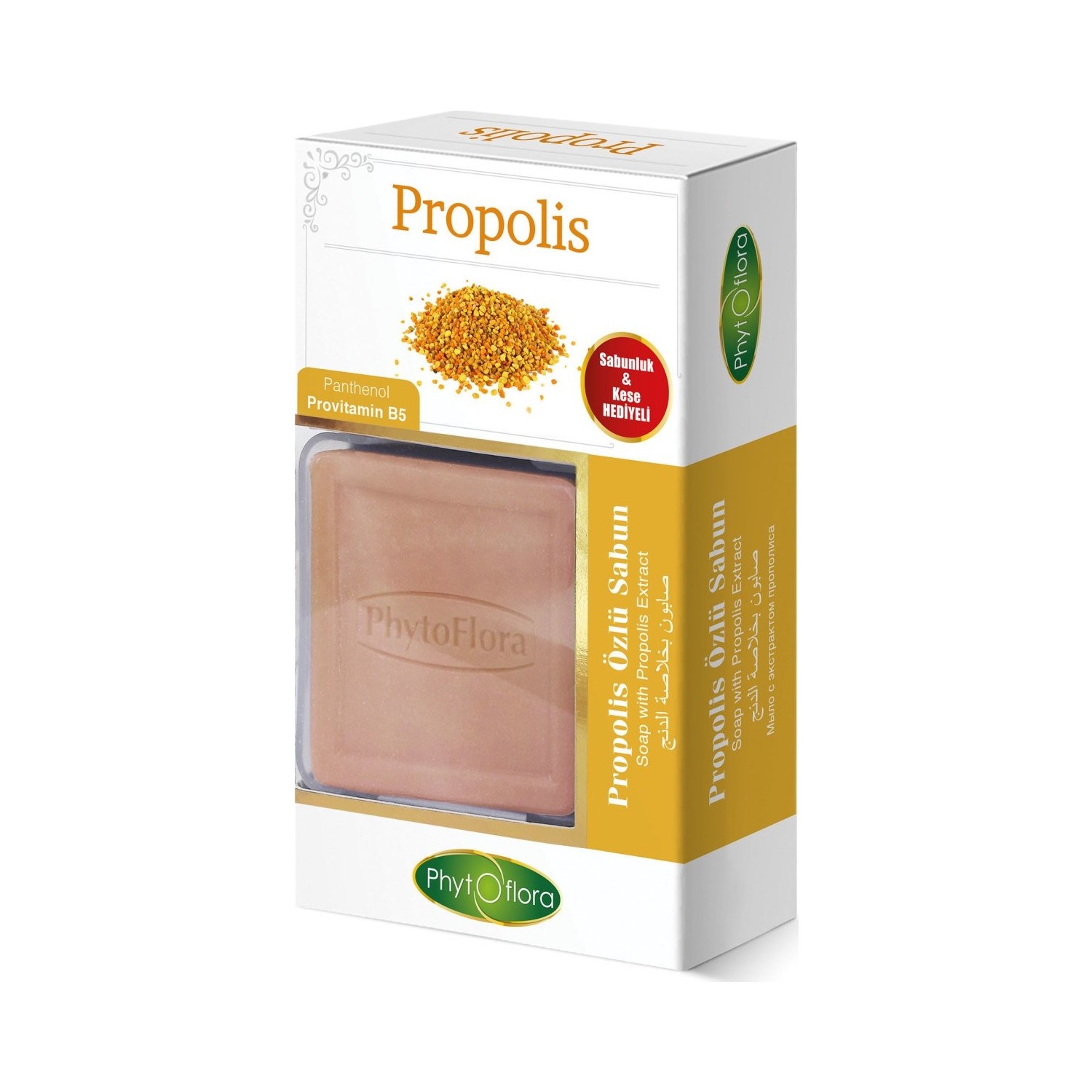 Phytoflora Propolis Özlü Sabun Kese ve Sabunluk Hediyeli