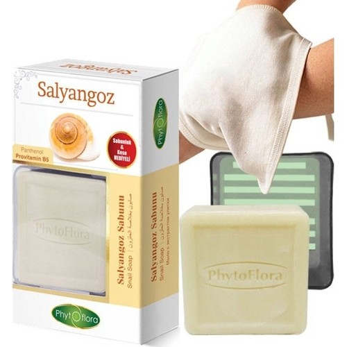 Phytoflora Salyangoz Özlü Sabun Kese ve Sabunluk Hediyeli