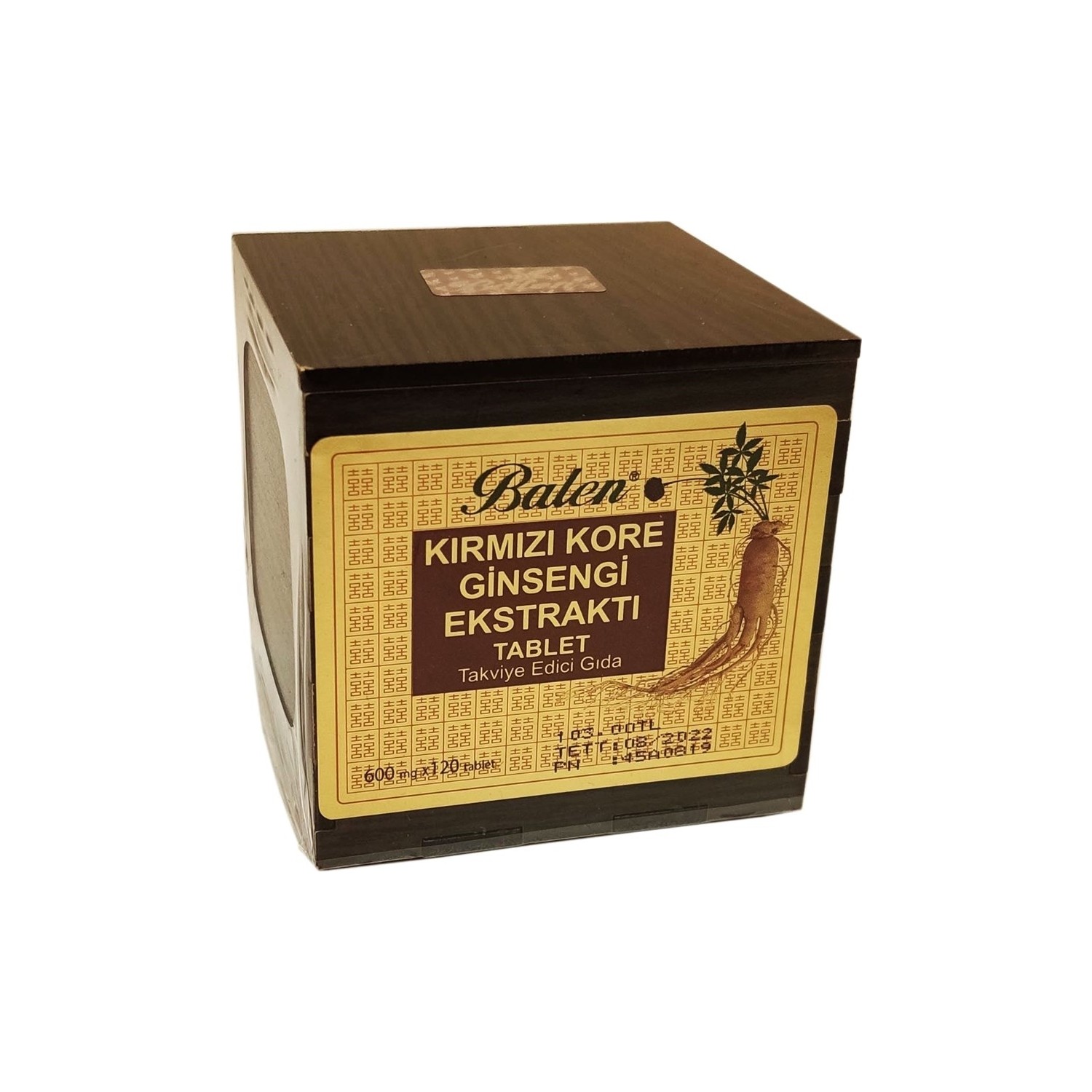 Balen Kırmızı Kore Ginseng Ekstraktı 600 Mg 120 Tablet (Tahta Kutu)