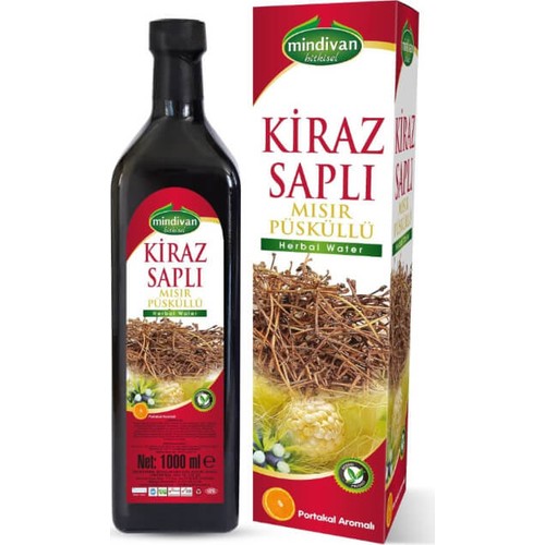 Mindivan Kiraz Saplı Mısır Püsküllü Form (Detox Suyu ) 1 Lt