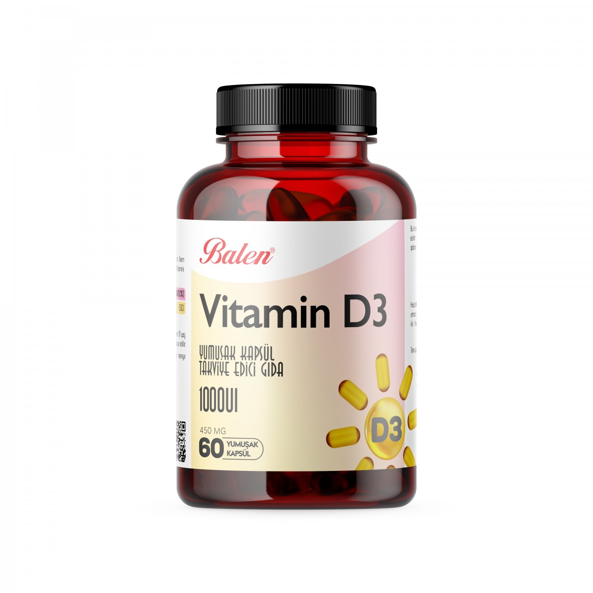Balen D3 Vitamini Yumuşak Kapsül 450 MG * 60 Kapsül
