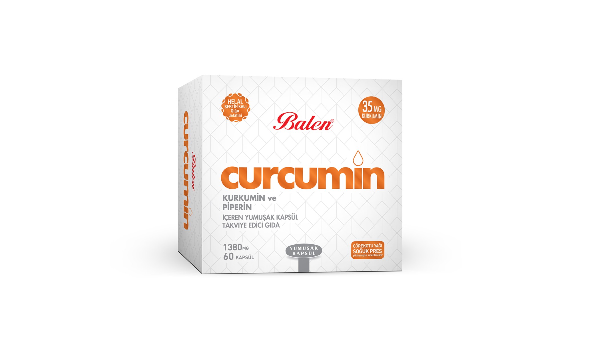 Balen Curcumin Kurkumin ve Piperin Yumuşak Kapsül 1380 MGx60 Kapsül