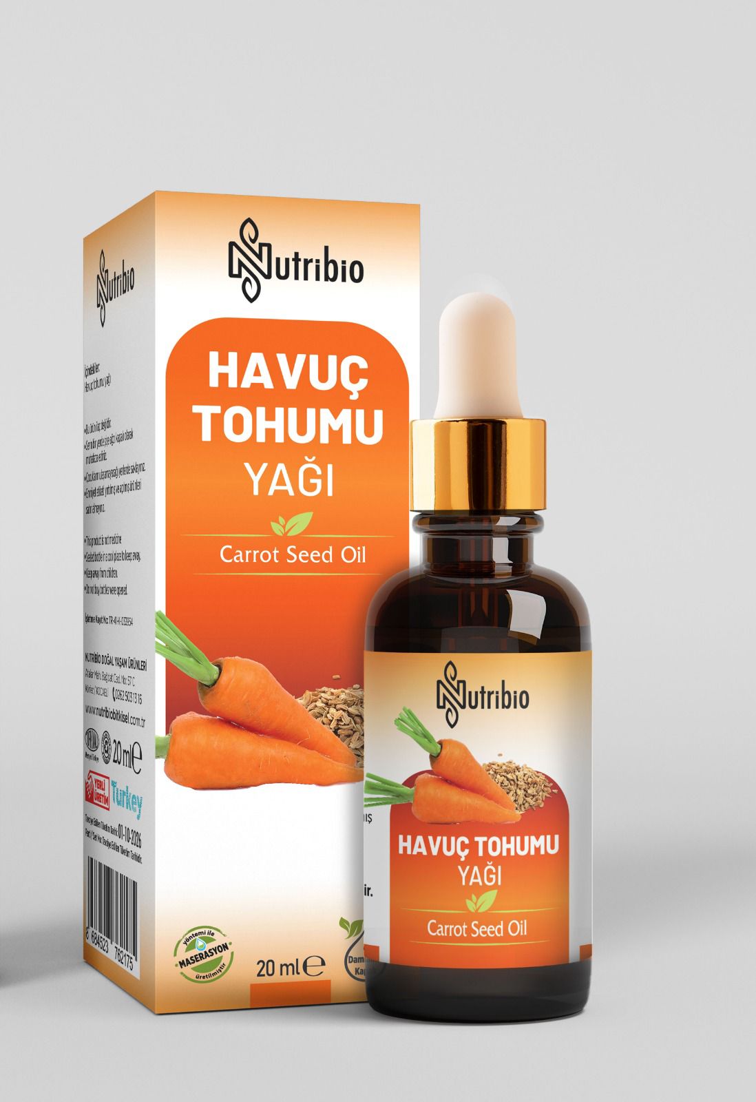 NutriBio Havuç Tohumu Yağı 20 ML