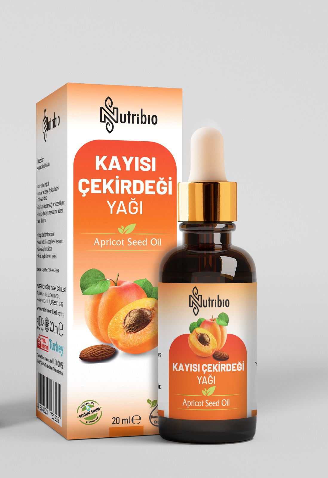 NutriBio Kayısı Çekirdeği Yağı 20 ML