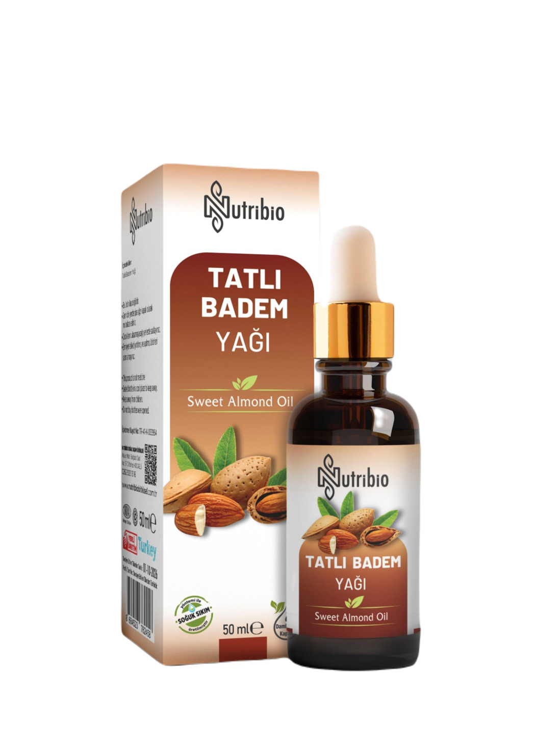 Nutribio Saf Tatlı Badem Yağı 50ml