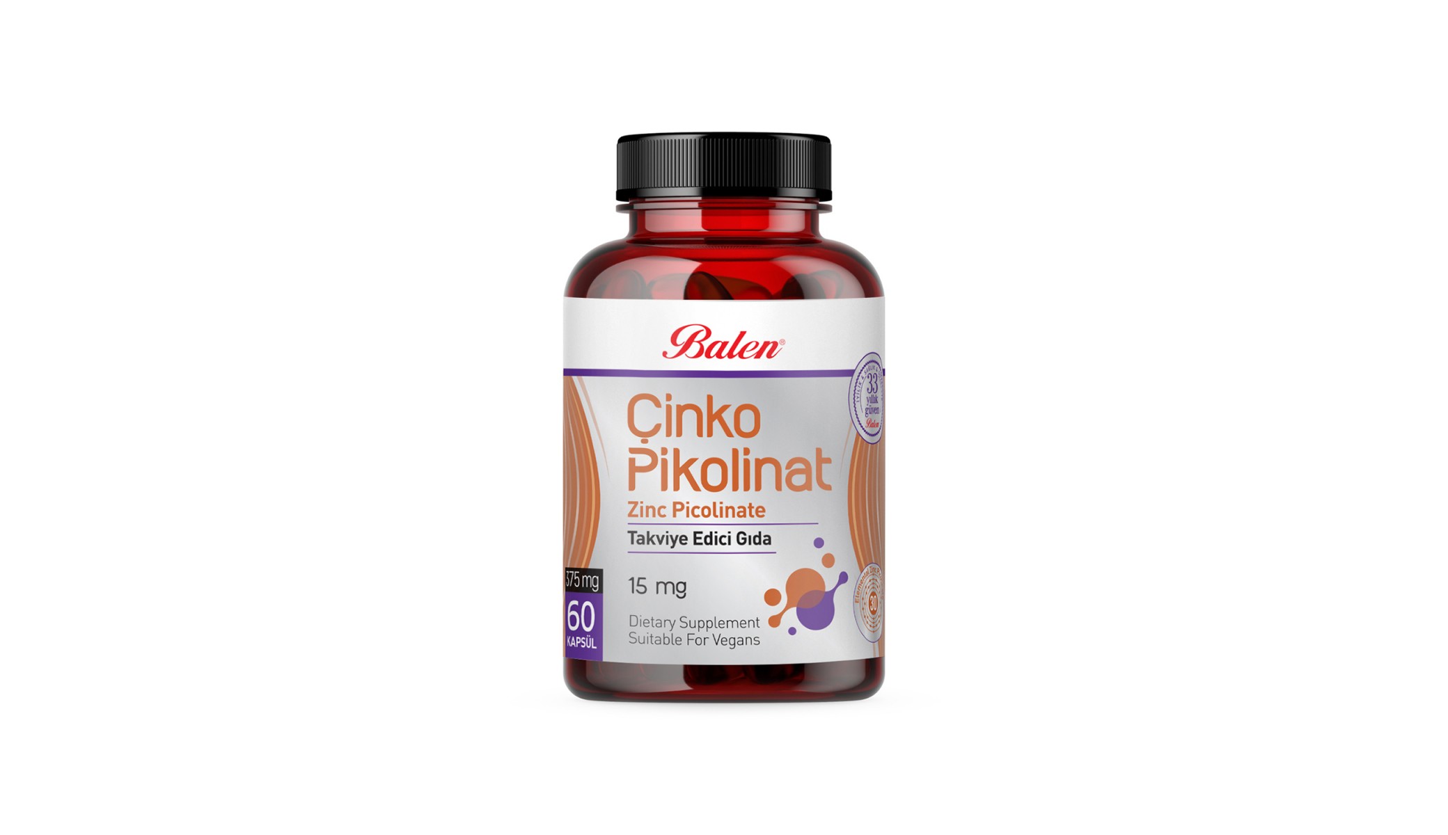 Balen Çinko Pikolinat 375 mg x 60 Kapsül