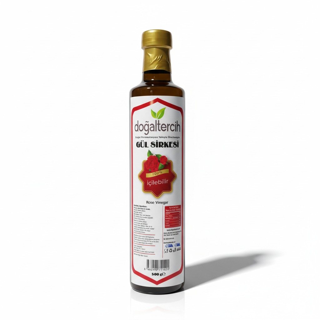 Doğaltercih İçilebilir Doğal Fermantasyon Gül Sirkesi 500 ML