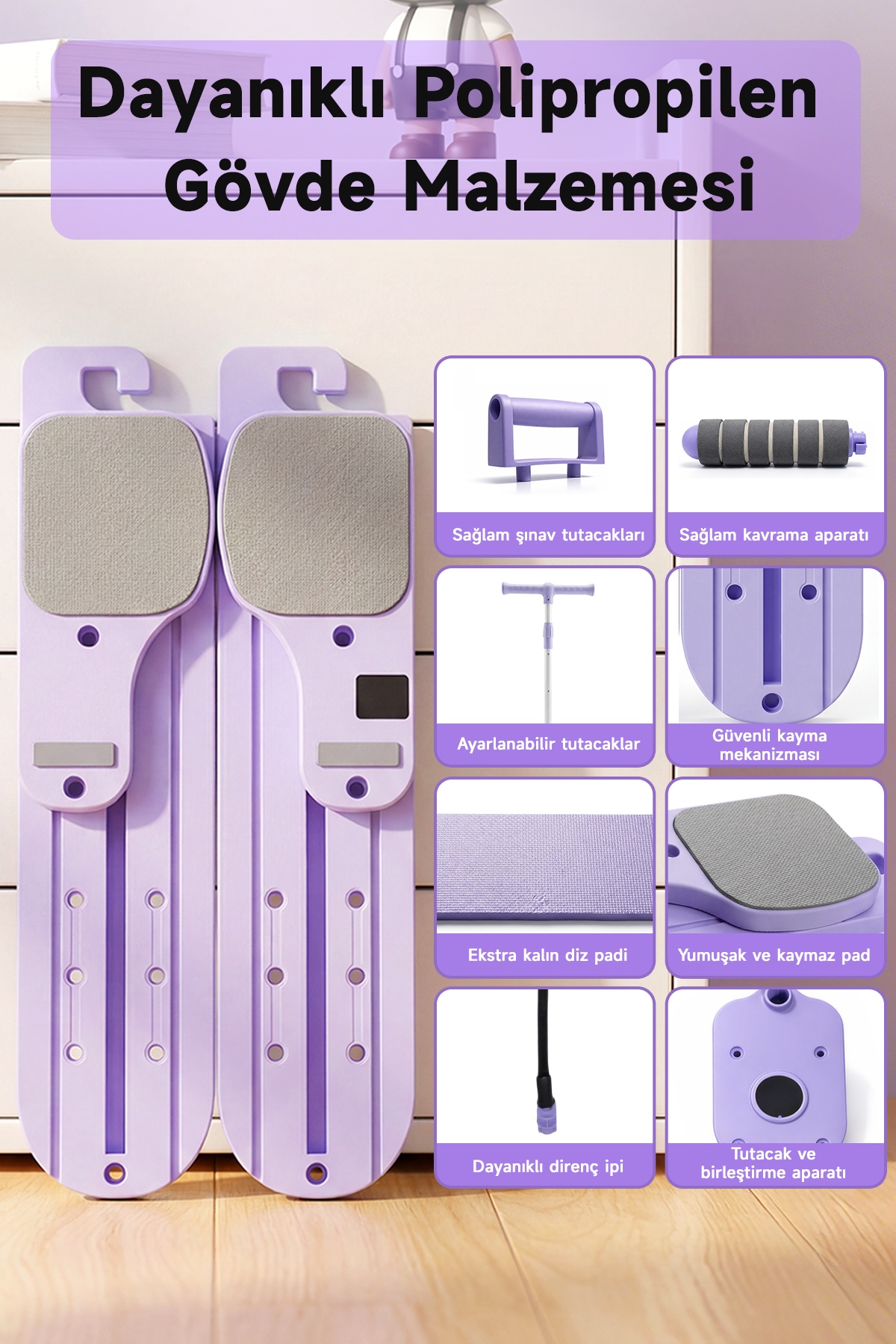Pilates Board - Taşınabilir Pilates Reformer Aleti - Çok Fonksiyonlu Ev Tipi Pilates Ekipmanı
